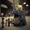 Monster with children