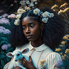 Girl with a lamb