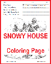 Snow-covered House Coloring Page
