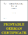 Printable German Certificate of Achievement