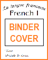 French I Printable Binder Cover