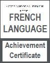 Printable Award for Certificate of Achievement in French