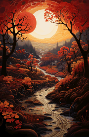 moonlit fall evening