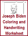 Joseph Biden Handwriting and Coloring Page
