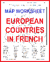 Map Worksheet of Europe in French