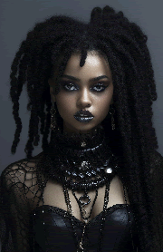 goth woman planner dashboard half letter