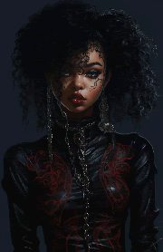 African-American goth woman planner dashboard free to print in junior size