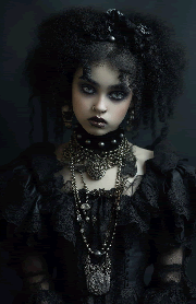 Victorian goth girl half-letter planner dashboard