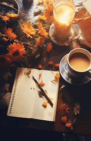 Coffee lover autumn journaling vibes planning dashboard