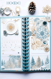 discbound journaling reflection 5.5" x 8.5" planner dashboard for winter printing