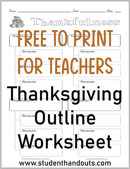 Thankfulness Hierarchy Worksheet - Free to print (PDF file).