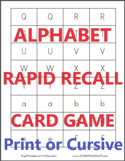 ABC Memory Game - Design Letters