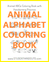 Animal Alphabet Coloring Sheet