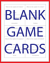 Blank Game Cards