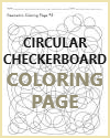 Geometric Coloring Page #3 with Checkerboard Spheres