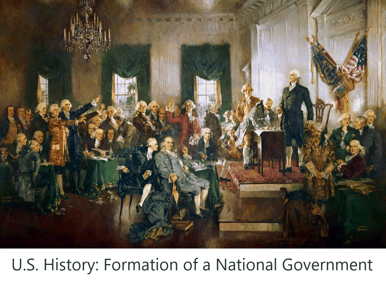 Formation of a National Government - Free teaching materials for United States History classes.