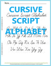 Cursive Script Alphabet