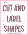 Cut and Label Shapes Printable
