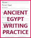 Ancient Egypt Terms Handwriting and Spelling