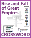 Rise and Fall of Great Empires Crossword Puzzle (with Word Bank)