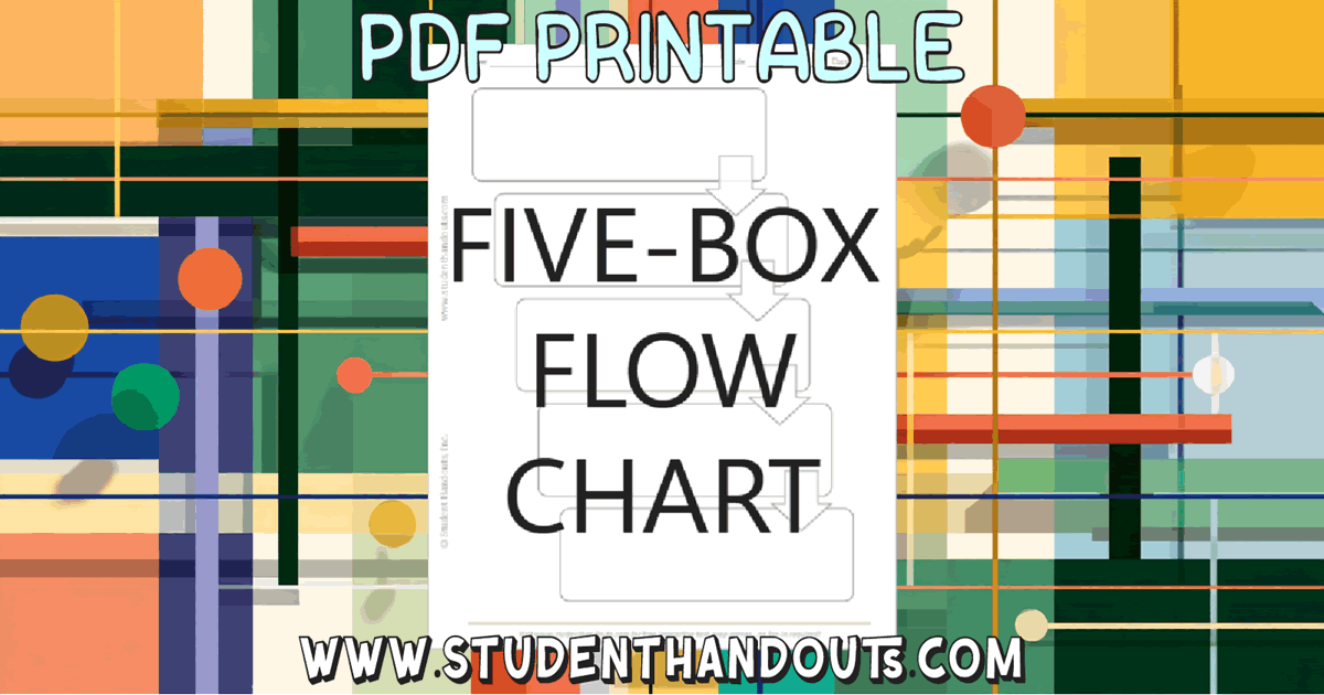 Five-Box Flow Chart PDF Worksheet | Student Handouts