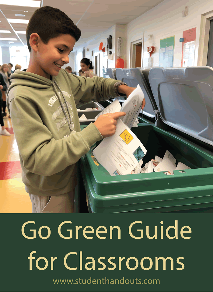 Go Green Guide - Information on being more environmentally friendly in the classroom.