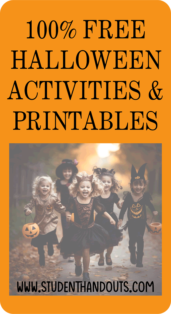 Free Halloween Printables and Activities - Coloring sheets, puzzles, handwriting practice, games, and more!