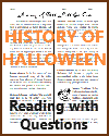 History of Halloween Reading with Questions Worksheet