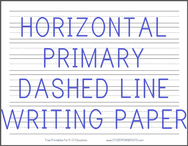 Free Printable Primary Writing Paper  Primary writing paper, Free writing  paper, Lined paper for kids