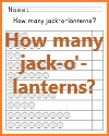 How many jack-o'-lanterns? Counting Worksheet