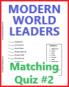 Modern World Leaders Matching Quiz #2