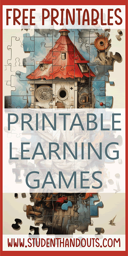 Printable Learning Games - Many free printable educational games to choose from (PDF files).