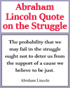 Abraham Lincoln Printable Quote on Just Causes
