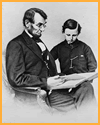 Abraham and Tad Lincoln in 1864