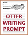 Otter with a Fish Writing Prompt