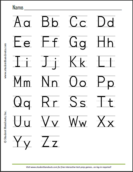 ABCs Print Manuscript Alphabet for Kids