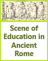 Roman school scene, bas-relief from a tombstone.