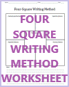 Four-Square Writing Method Blank Printable Worksheet