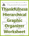 Thanksgiving Thankfulness Hierarchy Organizer Worksheet (Grades 4-6)