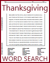 Thanksgiving Word Search Puzzle (Grades 5-8)