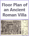 Interior and plan of a Roman house, restoration.  