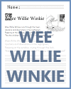 Wee Willie Winkie Handwriting Practice Worksheet