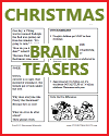 Christmas Head-scratchers Worksheet for Kids