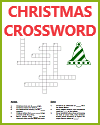 Christmas Crossword Puzzle for Grades 3-6