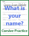Cursive What Is Your Name Sheet Practice