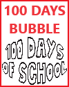 100 Days of School Bubble Logo