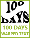 100 Days Warped Text in JPG, PNG, and SVG Image File Formats