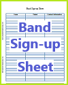 Band Sign-up Sheet