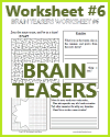 Brain Teasers Worksheet #6