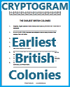 Earliest British Colonies Decipher-the-Code Puzzle